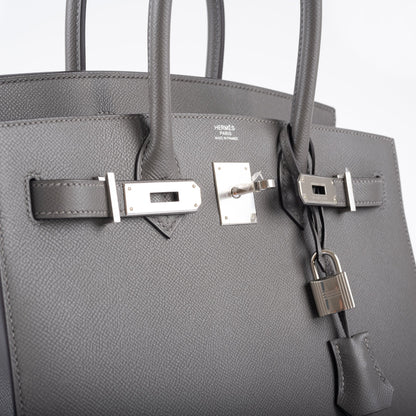 Hermès Birkin 30 Sellier Gris Meyer Epsom Palladium Hardware