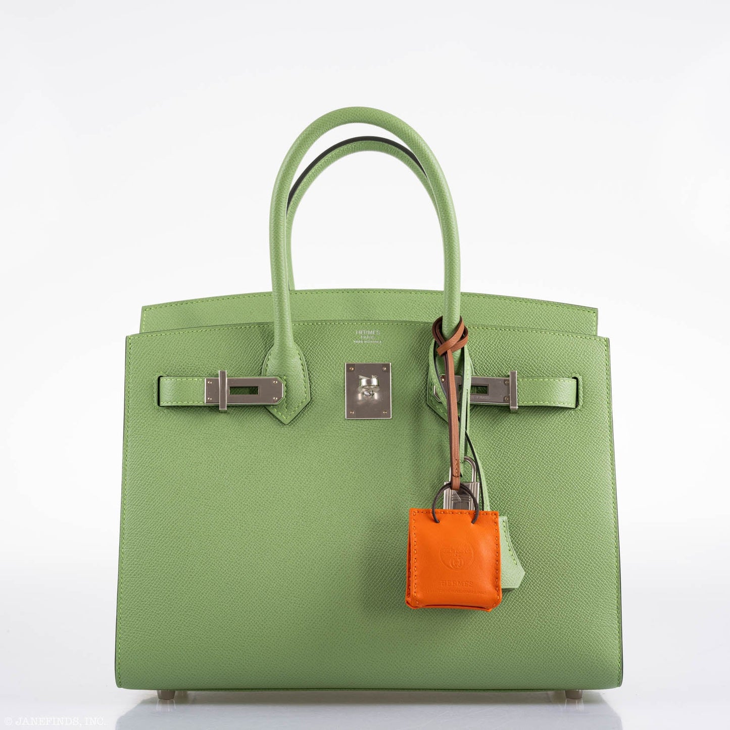 Hermès Birkin 30 Sellier Vert Criquet Madame Grain Palladium Hardware - 2020, Y