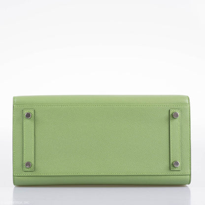 Hermès Birkin 30 Sellier Vert Criquet Madame Grain Palladium Hardware - 2020, Y
