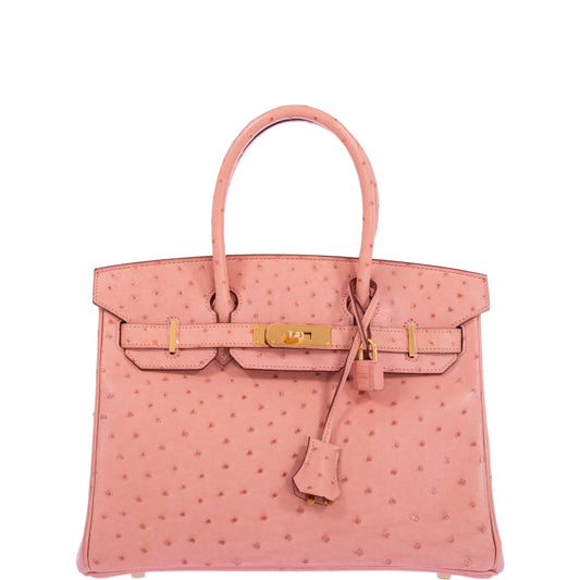 Hermès Birkin 30 Terre Cuite Ostrich Gold Hardware