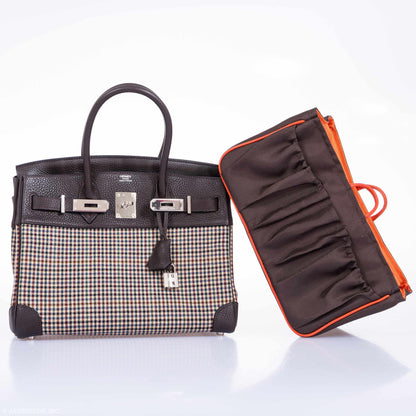 Hermès Birkin 30 Togo And Plaid Wool Lainage - Rare Runway Bag