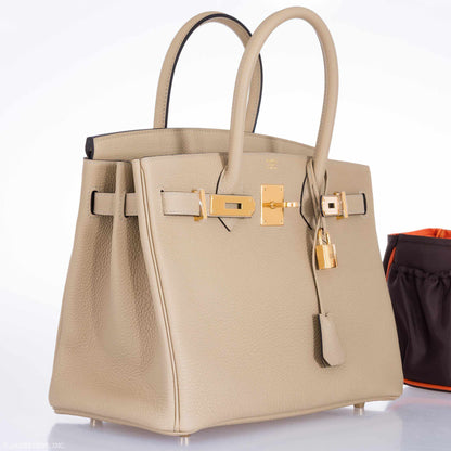 Hermès Birkin 30 Trench Togo Gold Hardware