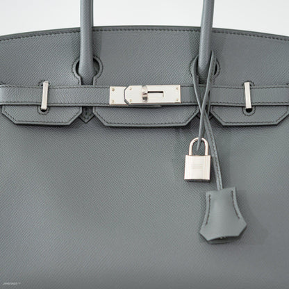 Hermès Birkin 30 Vert Amande Epsom with Palladium Hardware - 2021, Z