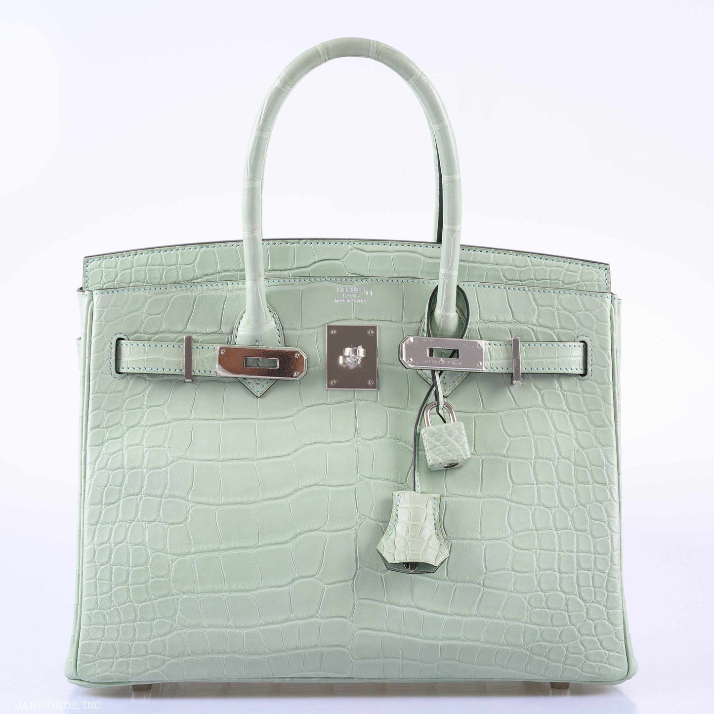 Hermès Birkin 30 Vert D'Eau Matte Alligator Palladium Hardware