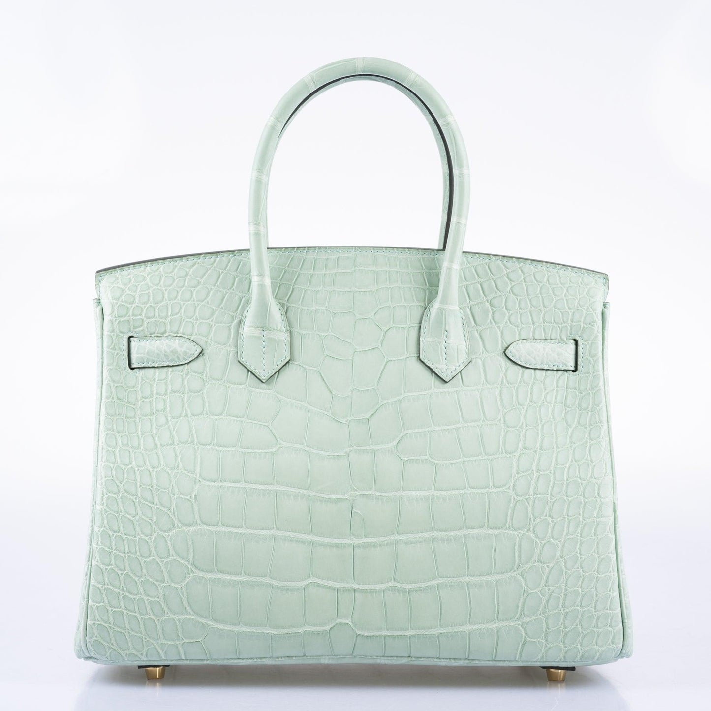 Hermès Birkin 30 Vert D’eau Matte Alligator with Gold Hardware