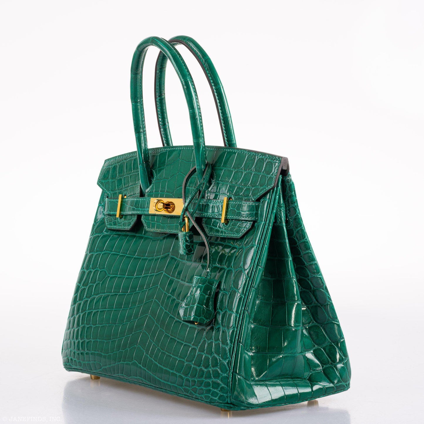 Hermès Birkin 30 Vert Emerald Niloticus Crocodile Gold Hardware