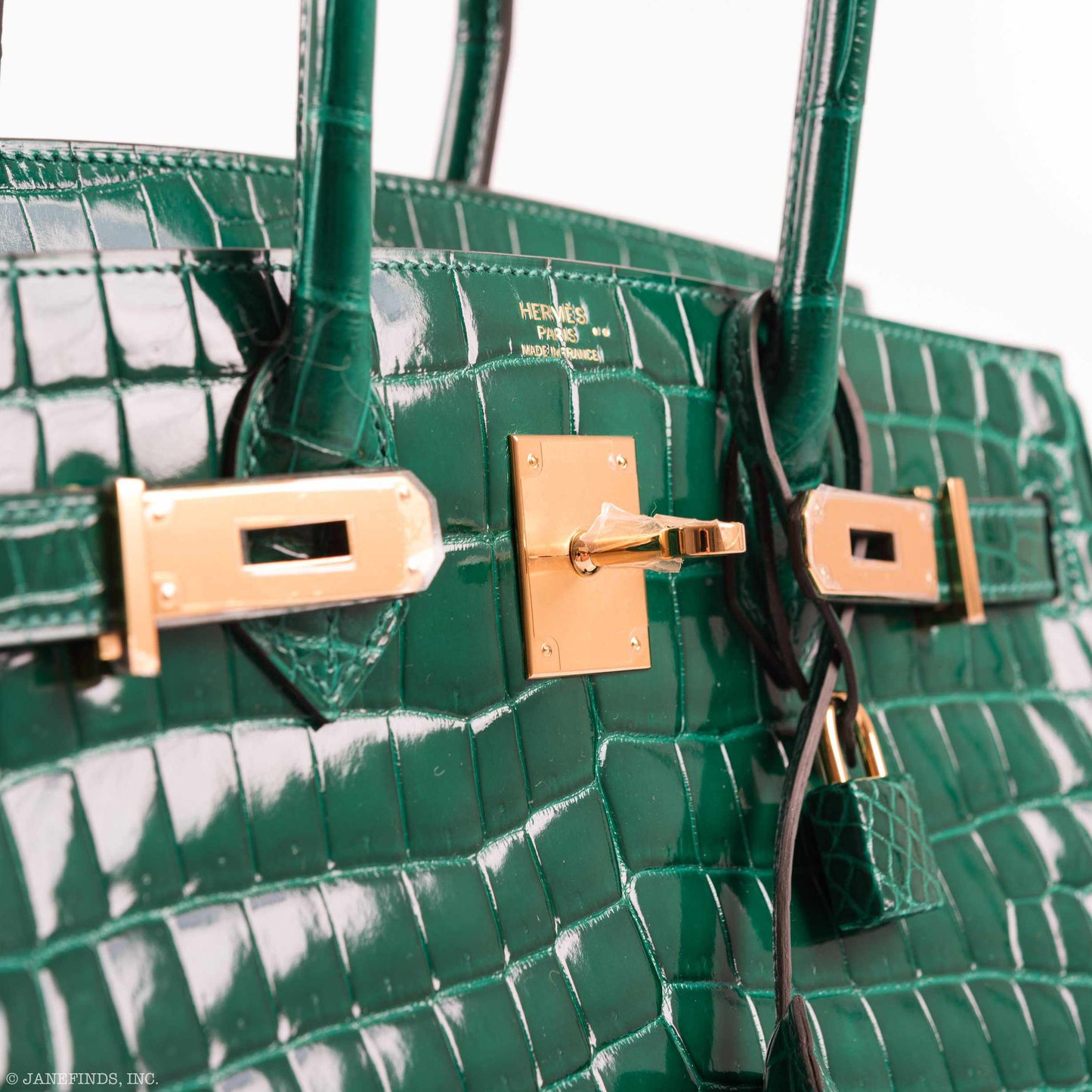 Hermès Birkin 30 Vert Emerald Niloticus Crocodile Gold Hardware