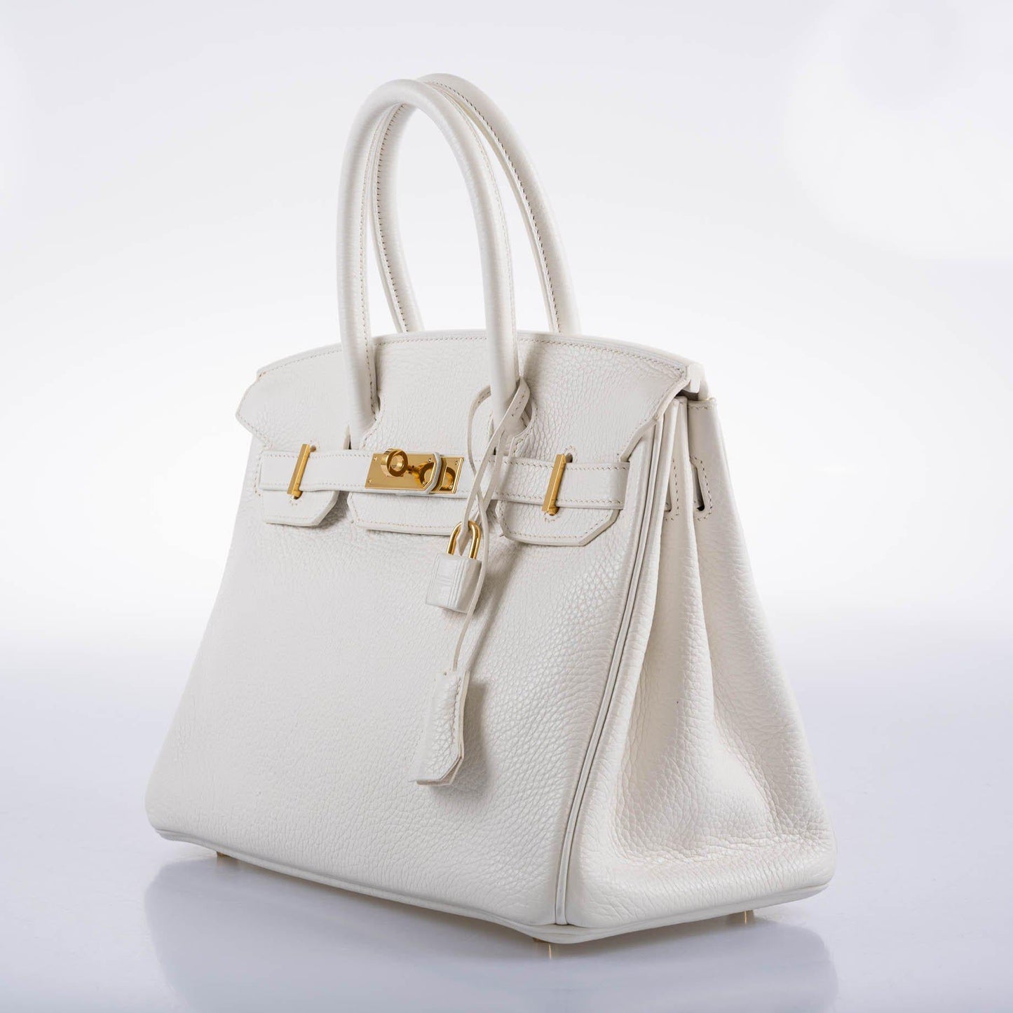 Hermès Birkin 30 White Clemence with Gold Hardware - 2016, X