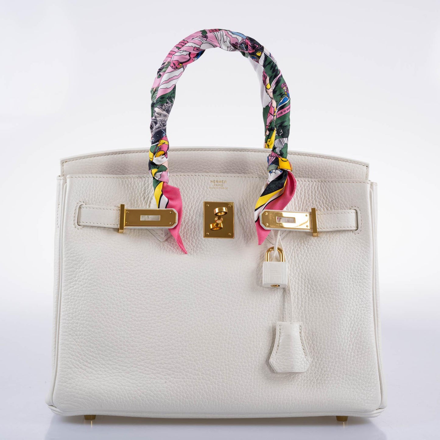 Hermès Birkin 30 White Clemence with Gold Hardware - 2016, X