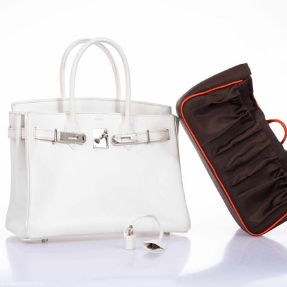 Hermès Birkin 30 White Epsom Palladium Hardware