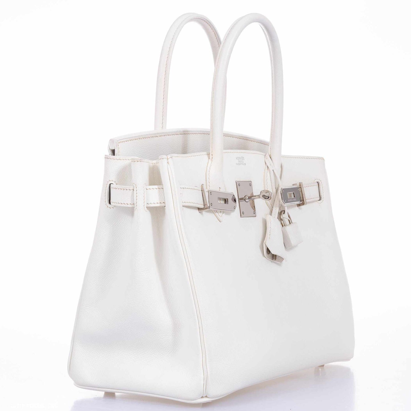 Hermès Birkin 30 White Epsom Palladium Hardware
