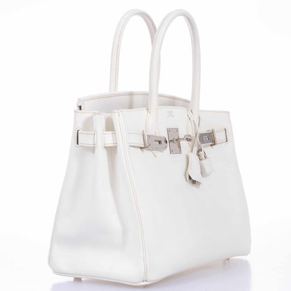 Hermès Birkin 30 White Epsom Palladium Hardware