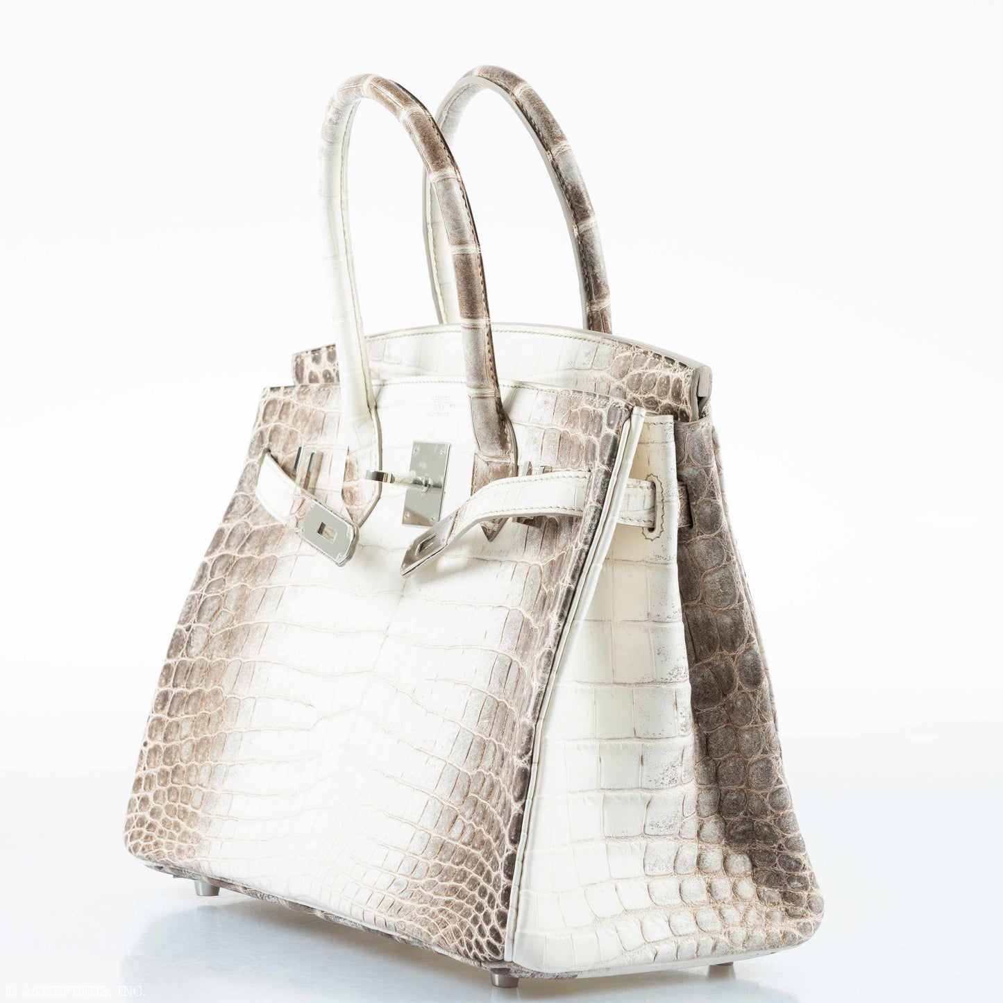 Hermès Birkin 30 White Himalayan Niloticus Crocodile Palladium Hardware