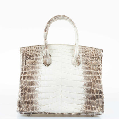 Hermès Birkin 30 White Himalayan Niloticus Crocodile Palladium Hardware