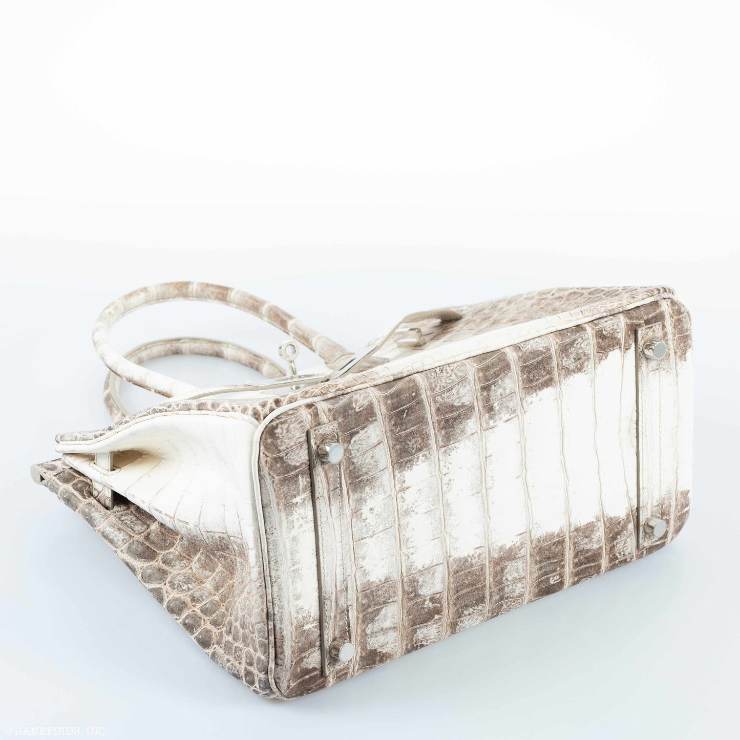 Hermès Birkin 30 White Himalayan Niloticus Crocodile Palladium Hardware
