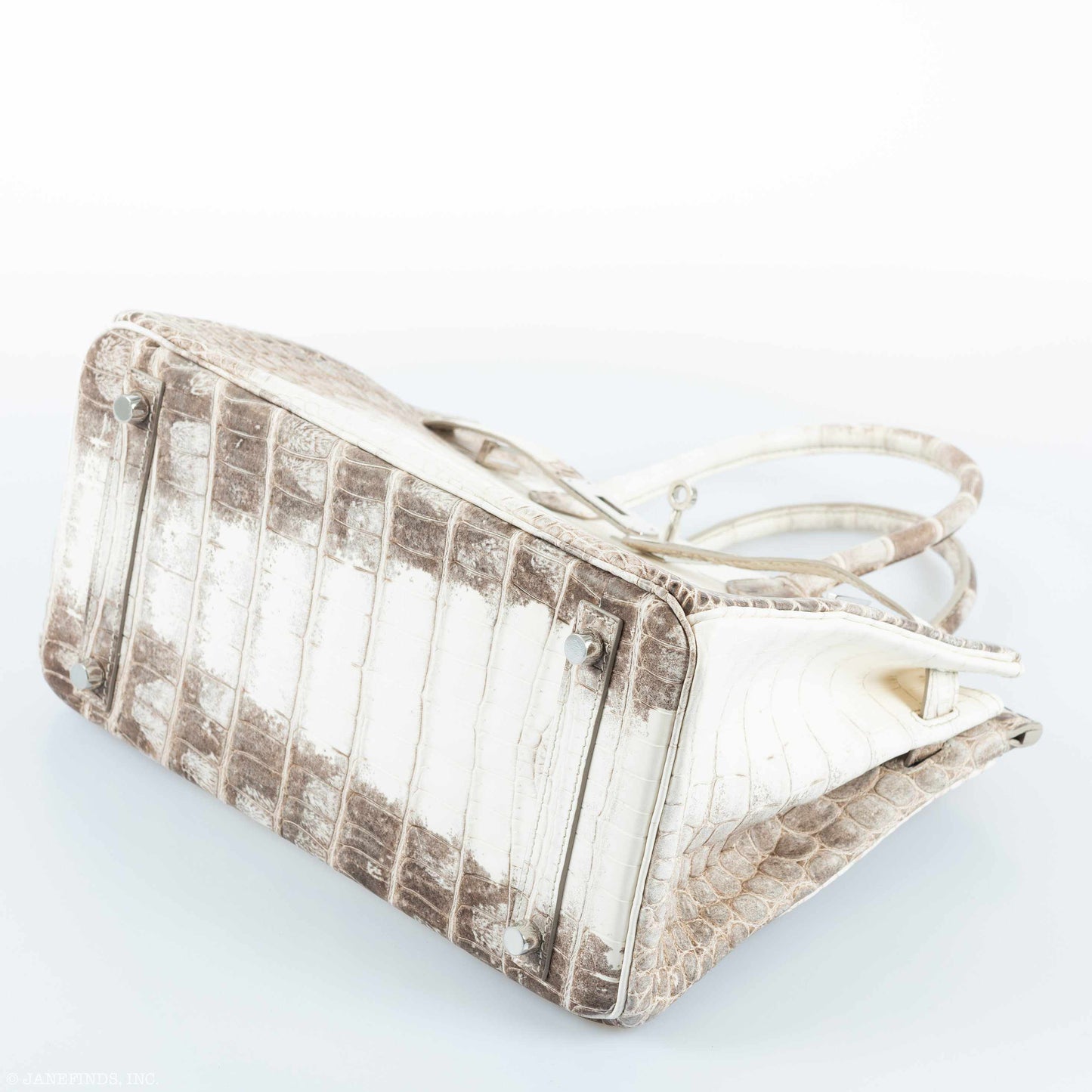 Hermès Birkin 30 White Himalayan Niloticus Crocodile Palladium Hardware