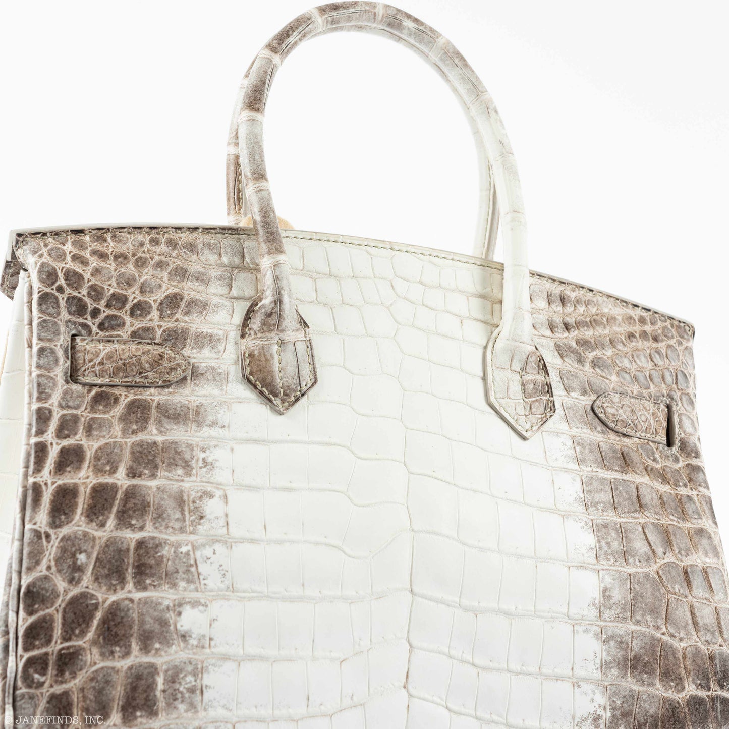 Hermès Birkin 30 White Himalayan Niloticus Crocodile Palladium Hardware