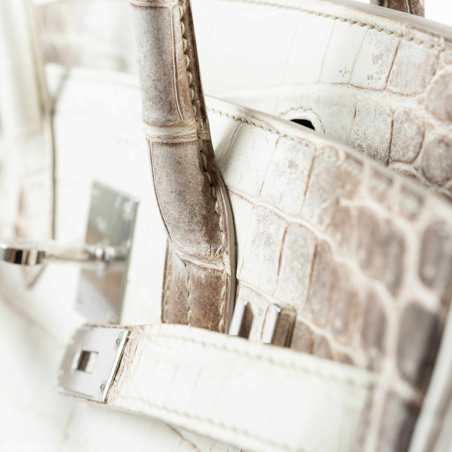 Hermès Birkin 30 White Himalayan Niloticus Crocodile Palladium Hardware