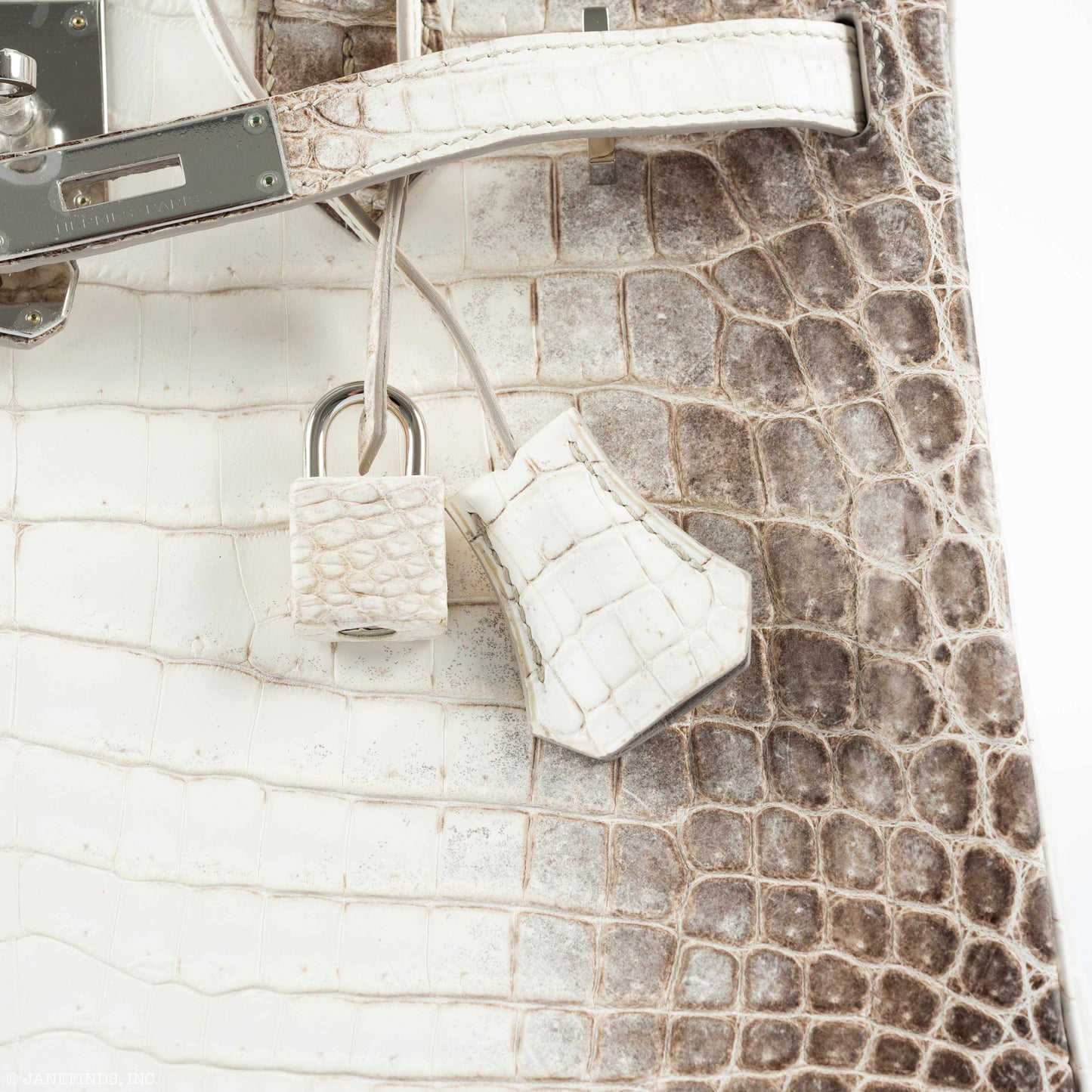 Hermès Birkin 30 White Himalayan Niloticus Crocodile Palladium Hardware