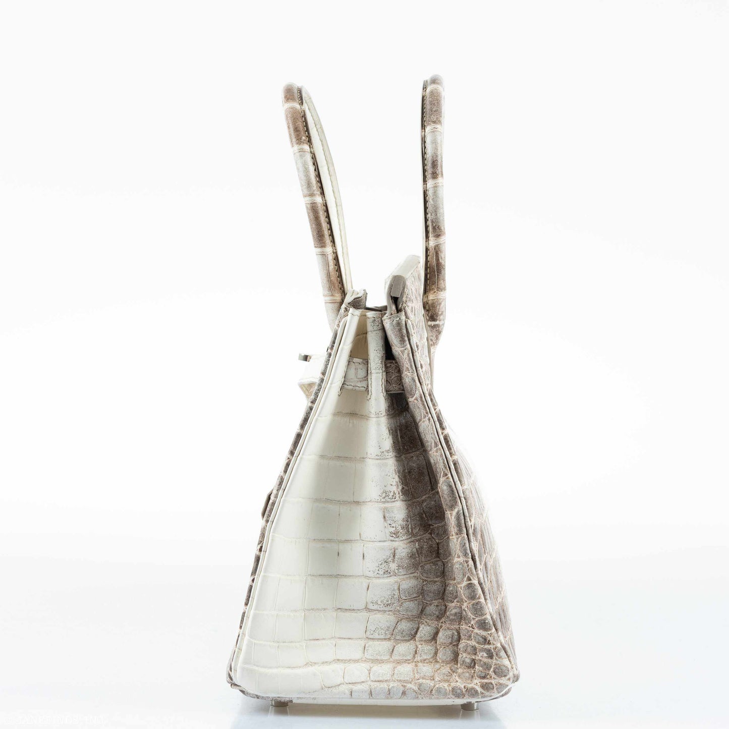 Hermès Birkin 30 White Himalayan Niloticus Crocodile Palladium Hardware