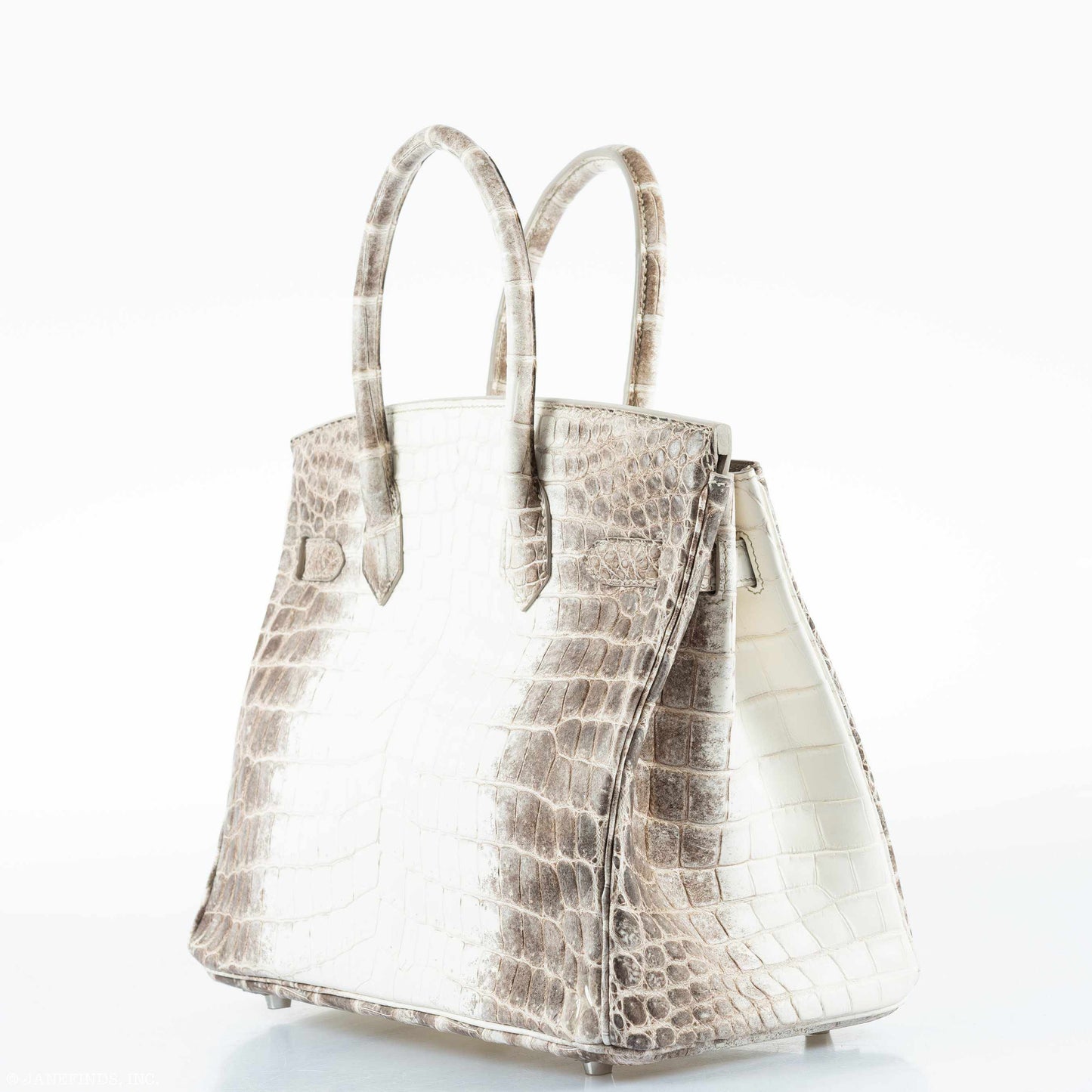 Hermès Birkin 30 White Himalayan Niloticus Crocodile Palladium Hardware