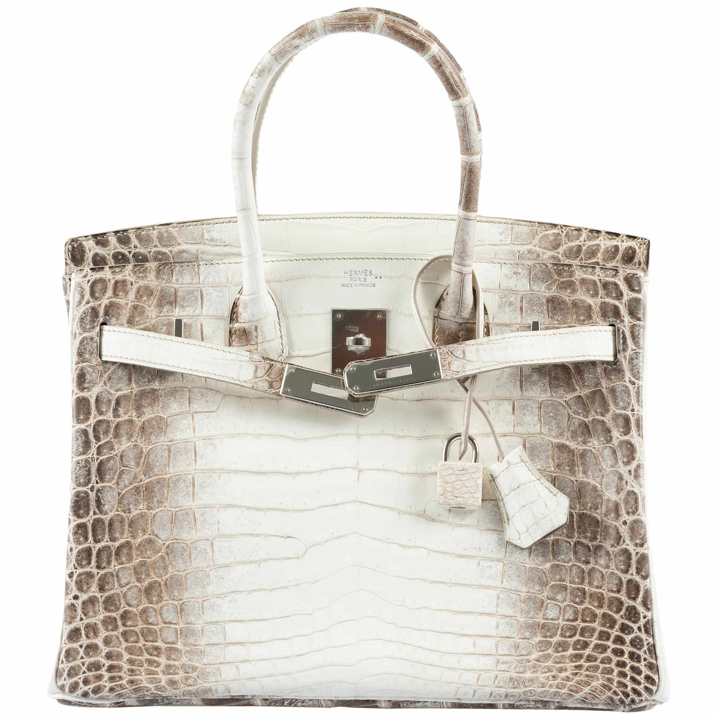 Hermès Birkin 30 White Himalayan Niloticus Crocodile Palladium Hardware