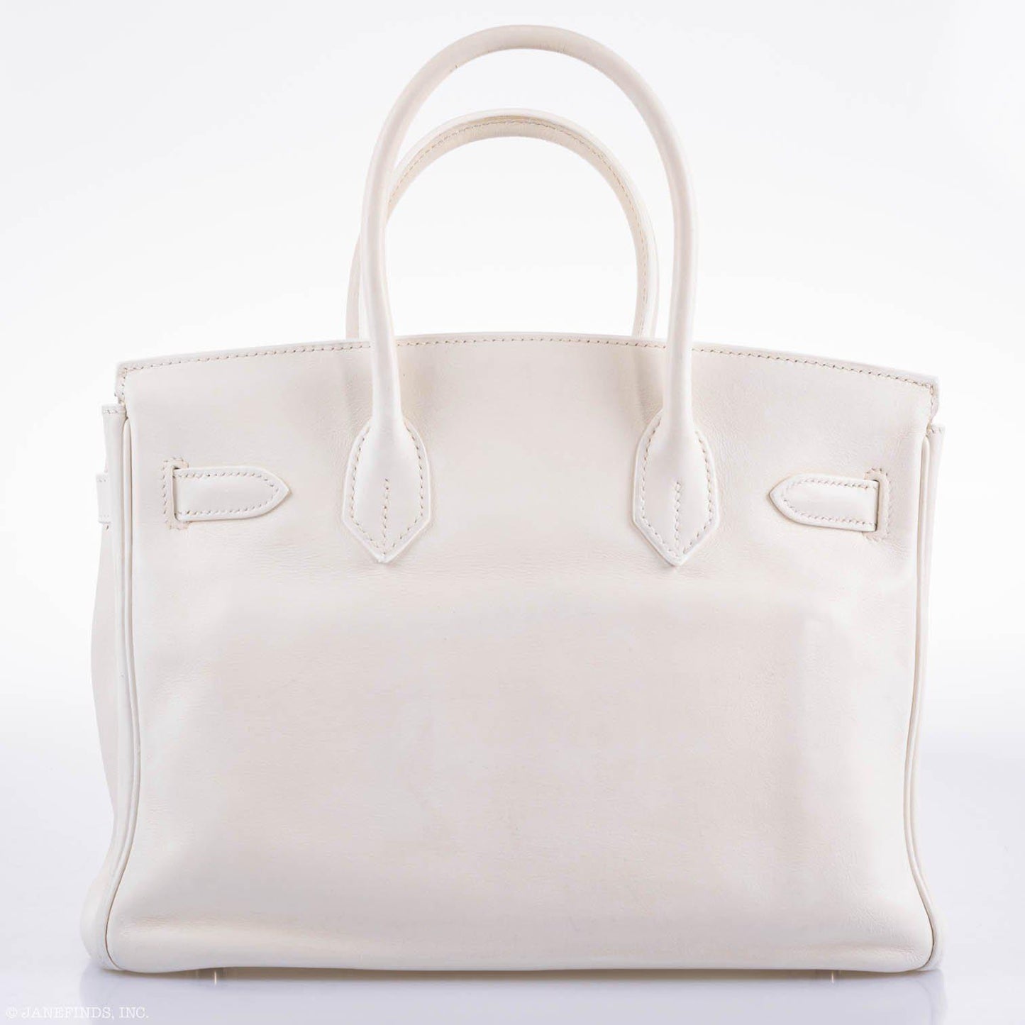 Hermès Birkin 30 White Swift with Palladium Hardware - 2007, K Square