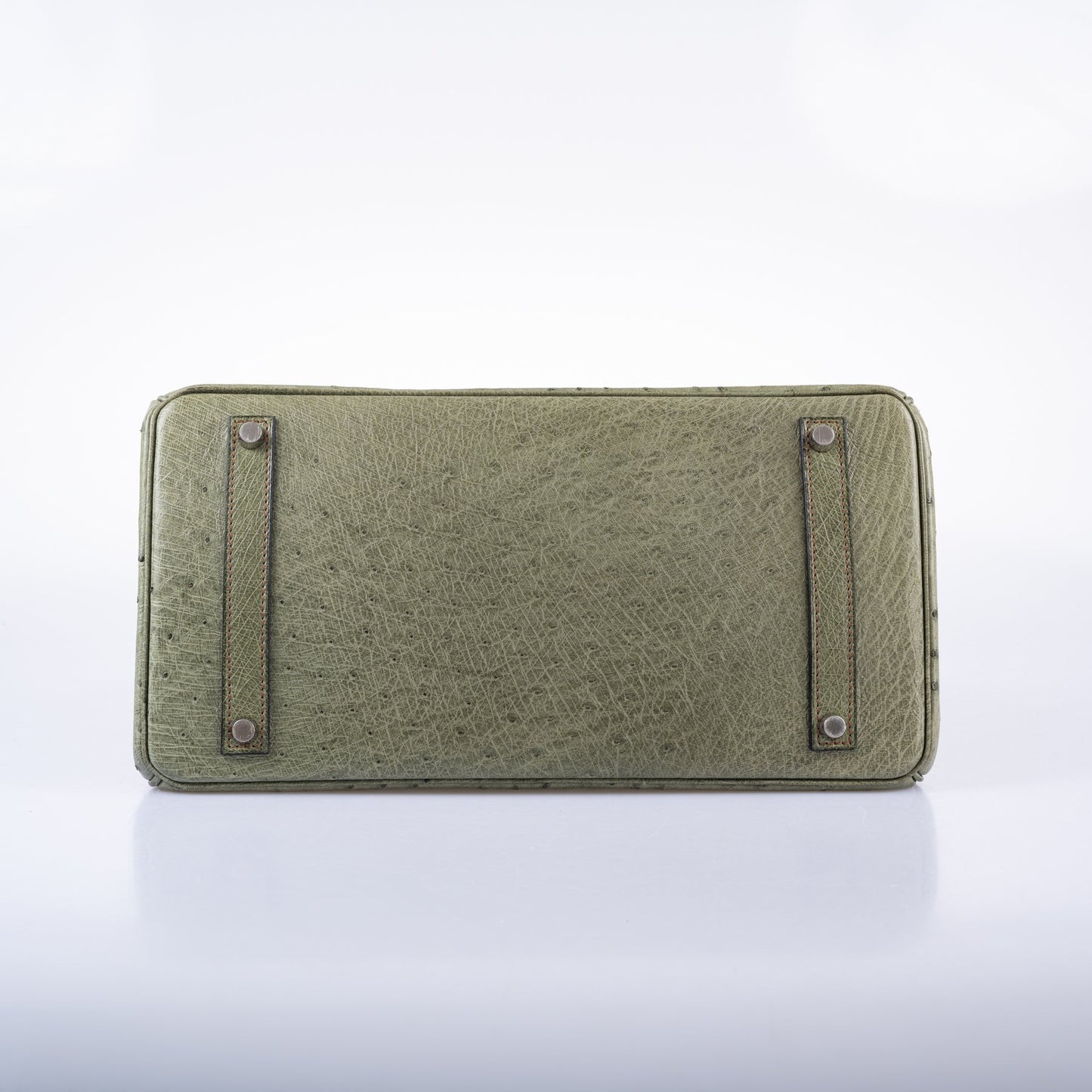 Hermès Birkin 35 Special Order Vert Olive & Sable Ostrich Palladium Hardware