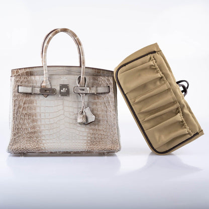 Hermès Gris Cendre Himalaya Birkin 30 Matte Nilo Crocodile with Palladium Hardware - 2013, Q Square