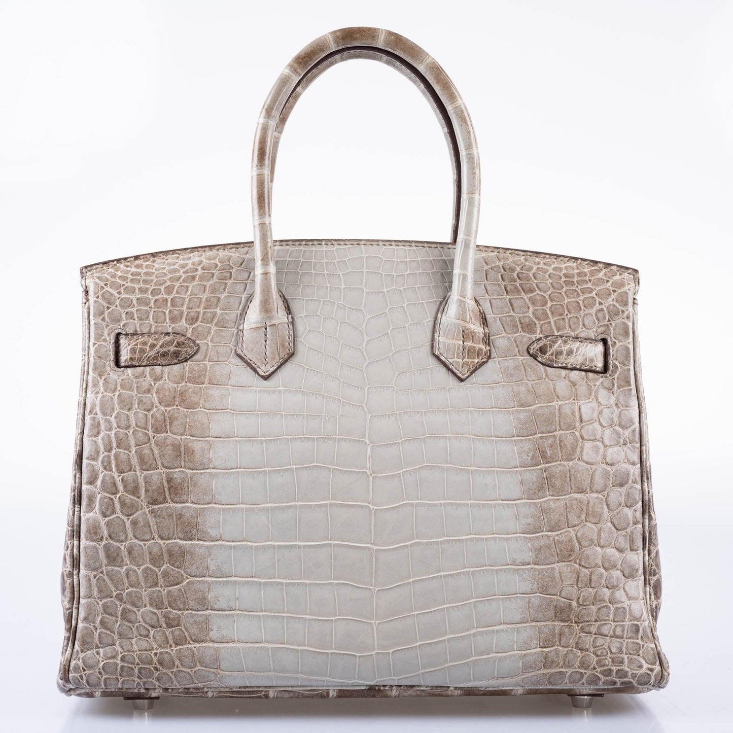 Hermès Gris Cendre Himalaya Birkin 30 Matte Nilo Crocodile with Palladium Hardware - 2013, Q Square