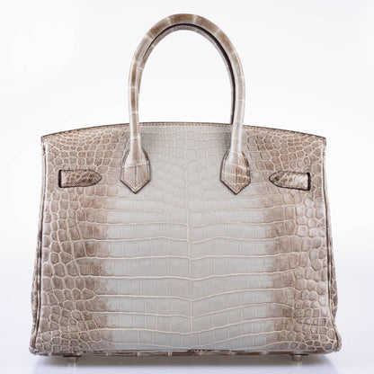 Hermès Gris Cendre Himalaya Birkin 30 Matte Nilo Crocodile with Palladium Hardware - 2013, Q Square