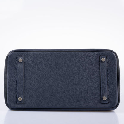 Hermès HSS Birkin 30 Blue Nuit & Black Togo Brushed Palladium Hardware