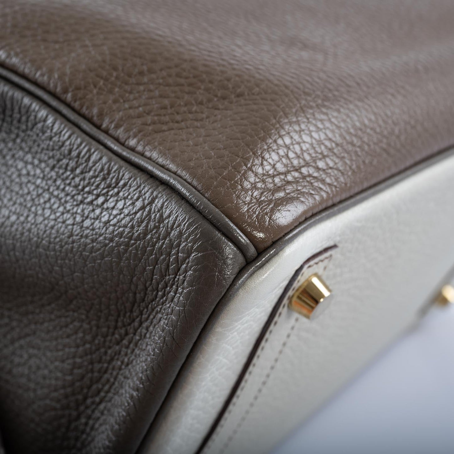 Hermès HSS Birkin 30 Etain, Gris Perle and Etoupe Clemence Gold Hardware