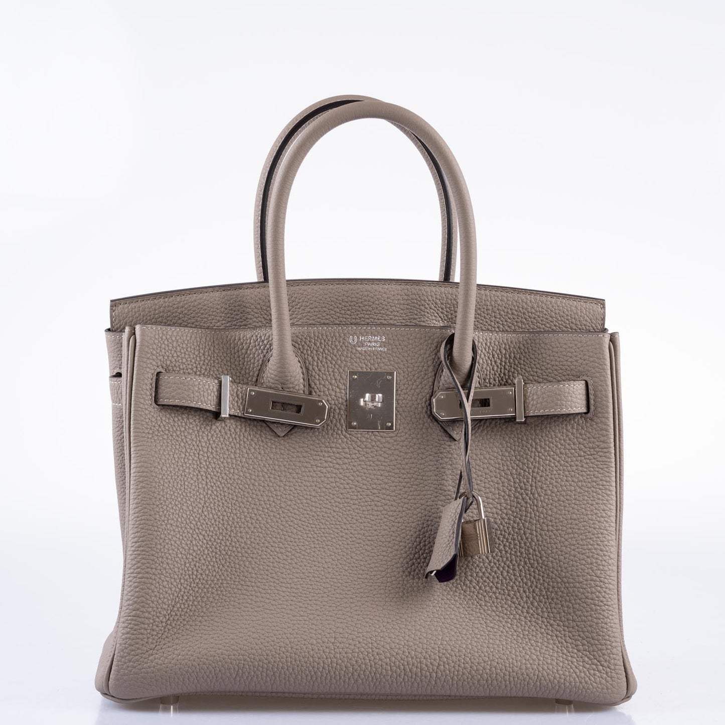 Hermès HSS Birkin 30 Gris Asphalte Togo with Cassis Interior with Palladium Hardware