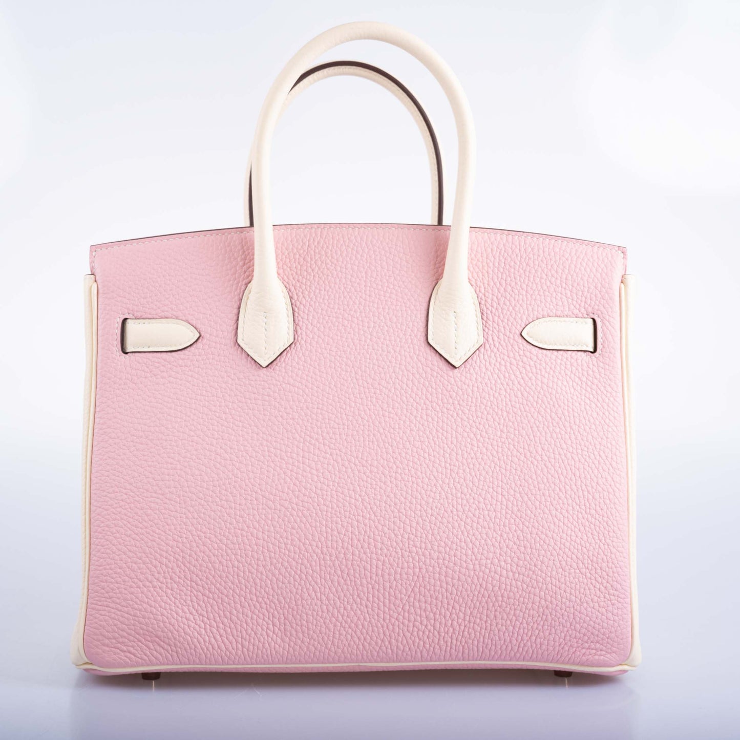 Hermès HSS Birkin 30 Rose Sakura and Craie Clemence with Rose Gold Hardware