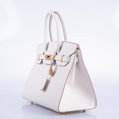 Hermès Sellier Birkin 30 Gris Pale Epsom Gold Hardware