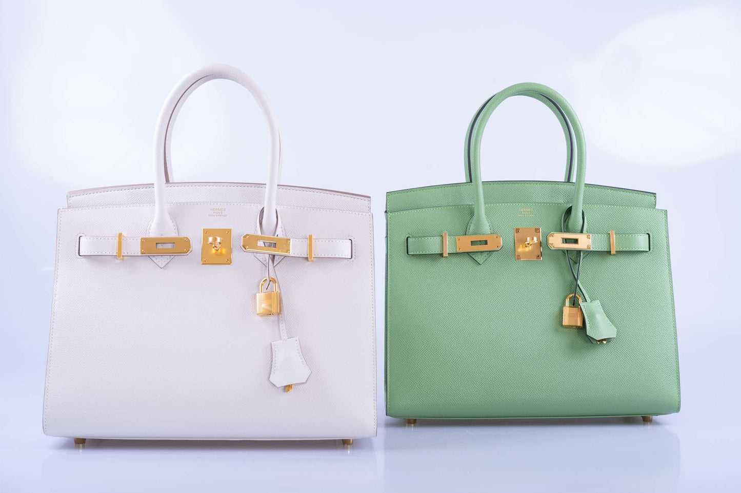 Hermès Sellier Birkin 30 Vert Criquet Epsom Gold Hardware
