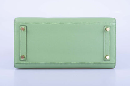 Hermès Sellier Birkin 30 Vert Criquet Epsom Gold Hardware