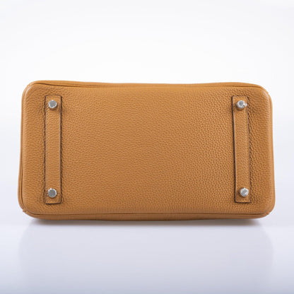 Hermès Verso Birkin 30 Caramel Togo and Lime Palladium Hardware
