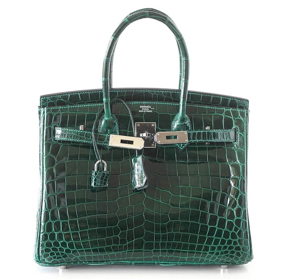 Hermès Birkin 30 Bag Emeraude Niloticus Crocodile