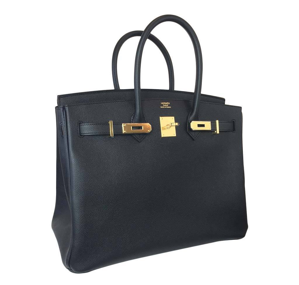 Hermès Birkin 35 Black Epsom Bag GHW