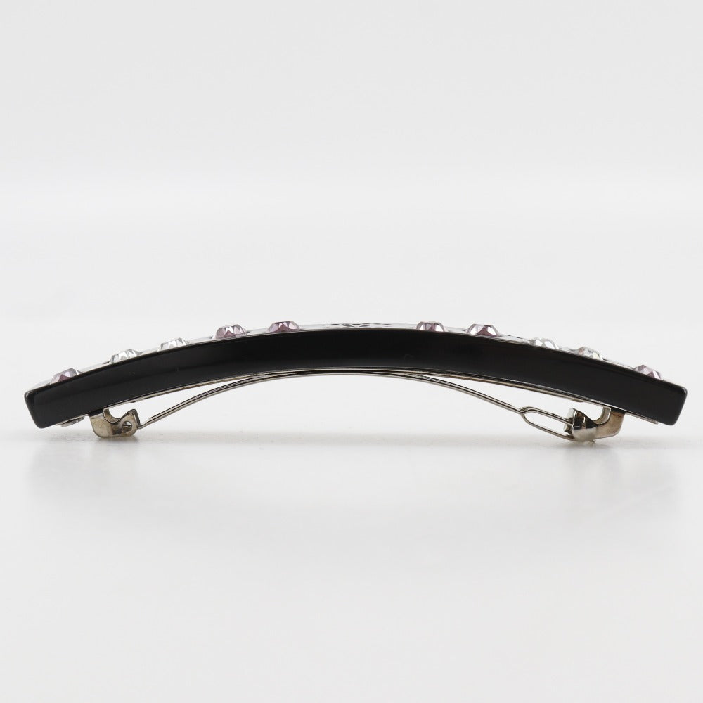 Chanel Coco Mark Heart Barrette Plastic Rhinestone