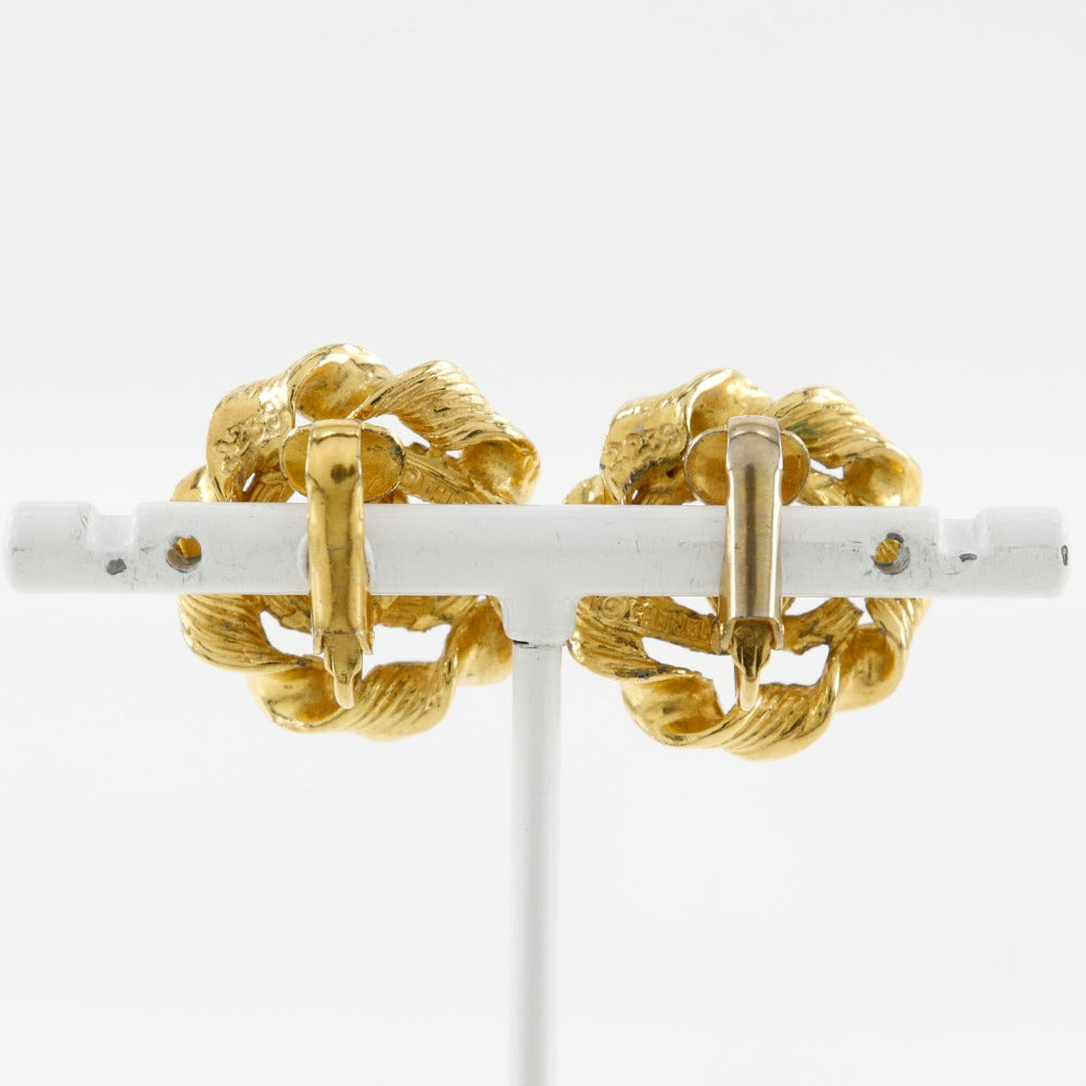 Chanel Round Coco Mark Earrings Vintage