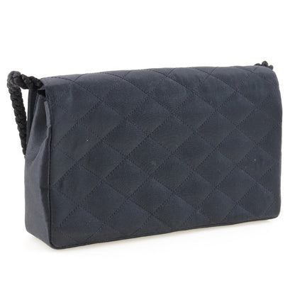 CHANEL Shoulder Bag Satin black Women Used
