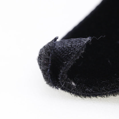 CHANEL Brooch Velor black ribbon Women Used