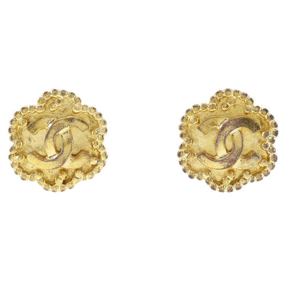 CHANEL Earring Plated Gold gold vintage Women Used