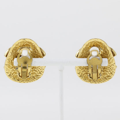 CHANEL Earring Plated Gold gold vintage COCO Mark Women Used