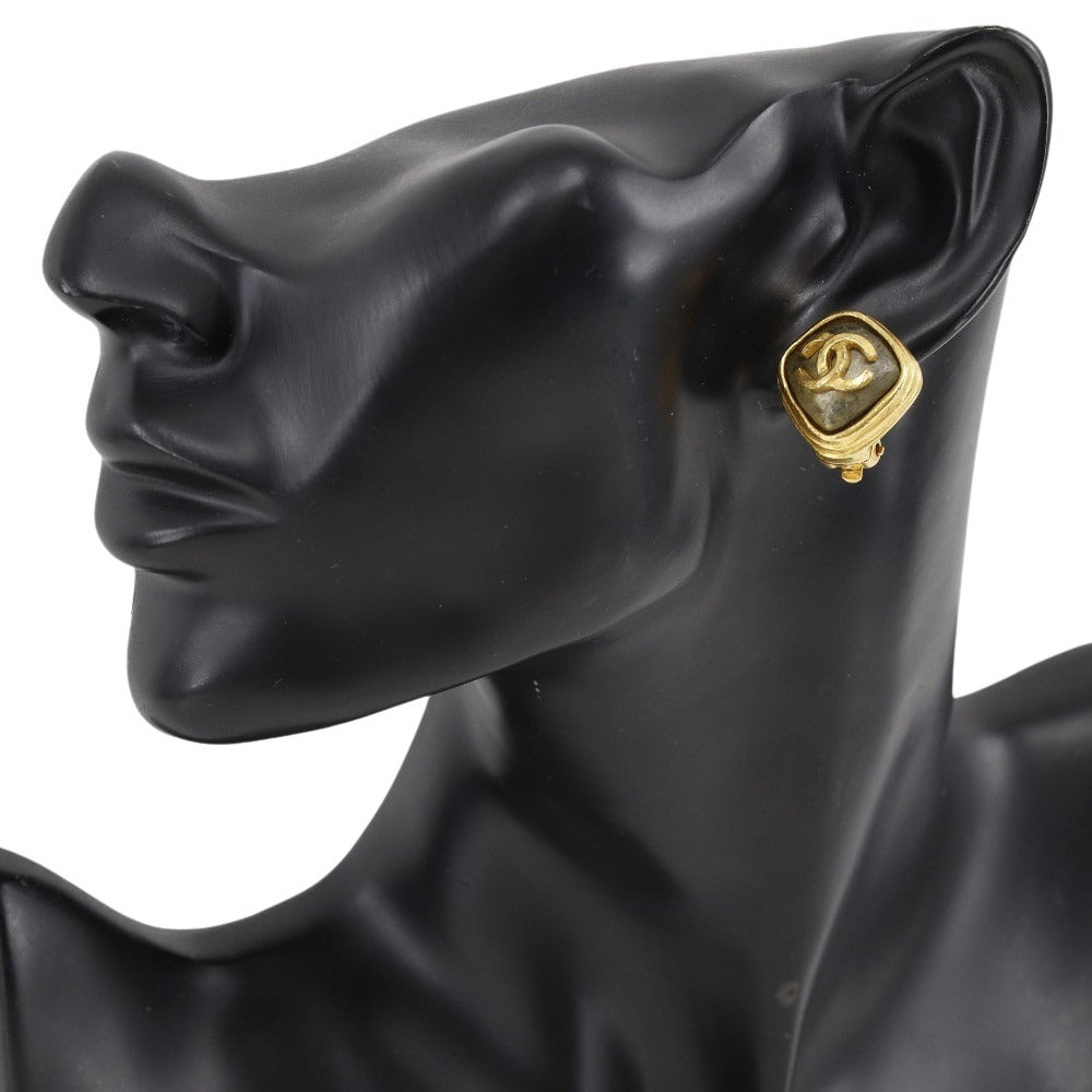 CHANEL Earring Plated Gold gold Women Used