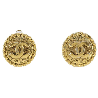 CHANEL Earring Plated Gold gold Women Used