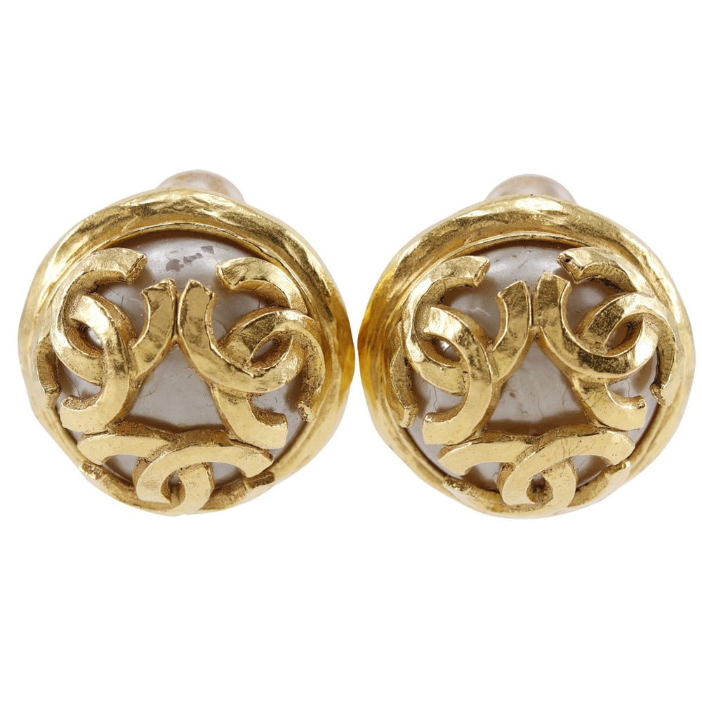 Chanel Triple Coco Mark Earrings